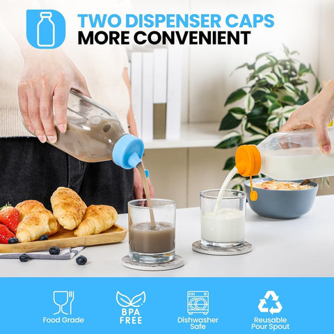 POIKSHARK airtight dispenser caps ensure spill-free, controlled pouring.