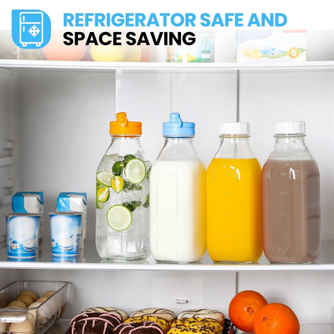 POIKSHARK slender 9.2 inch bottles optimize pantry storage.