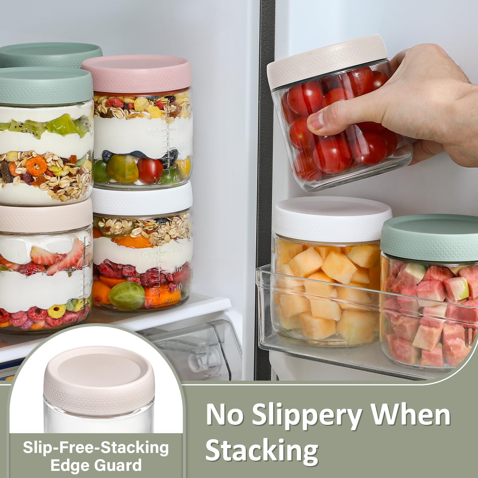 POIKSHARK versatile glass jars suited for meal prep and snacks