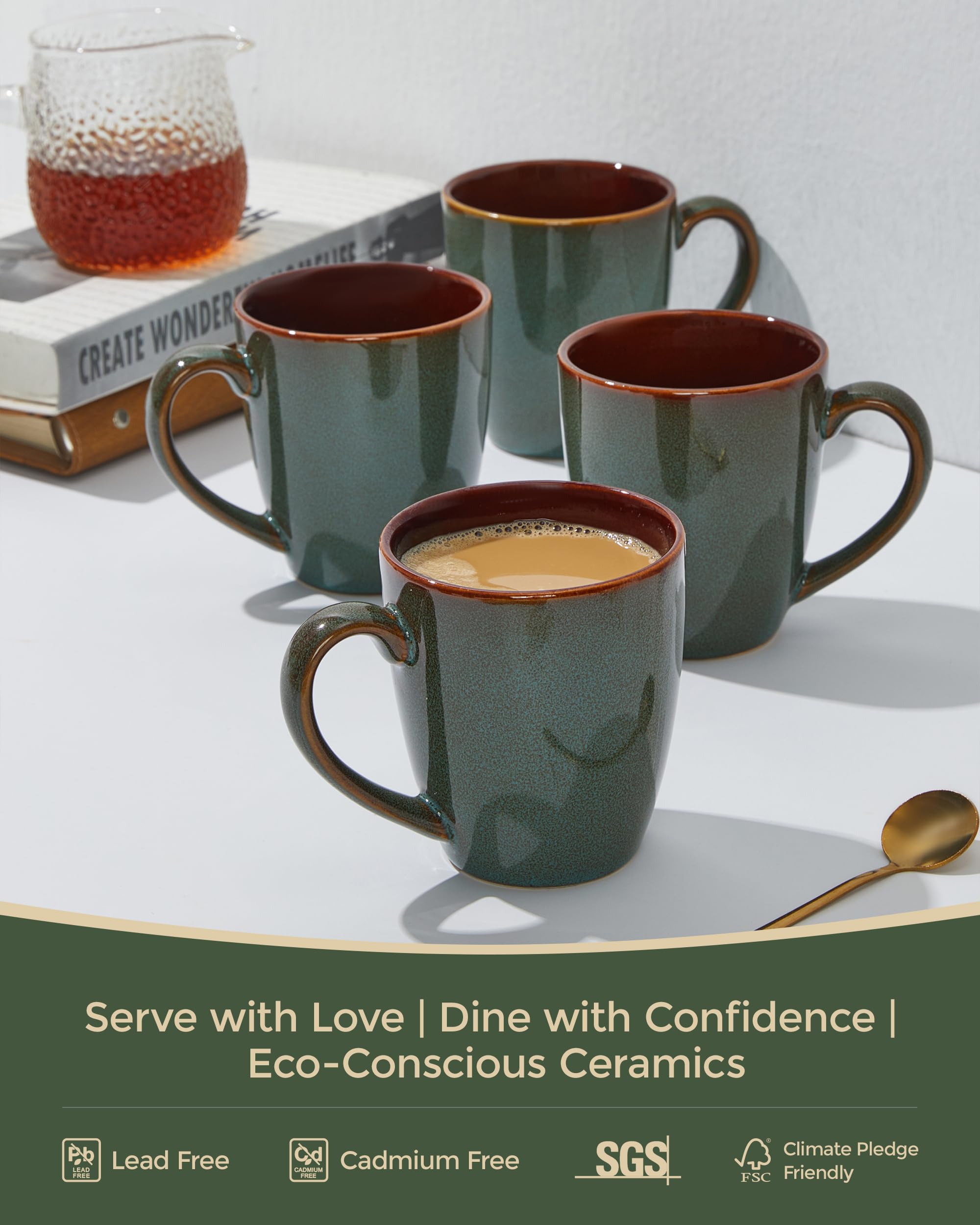 Pokini mug with ergonomic handle, comfortable grip during morning coffee