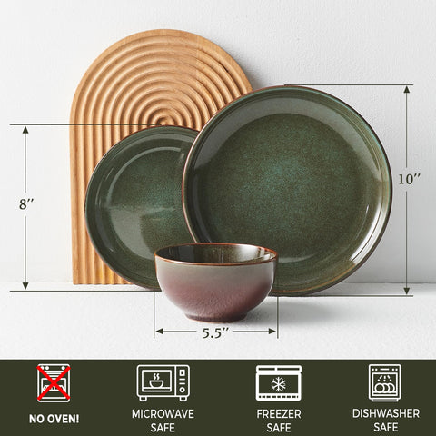 Pokini salad plates 8x8 with unique glaze variations for stylish dining