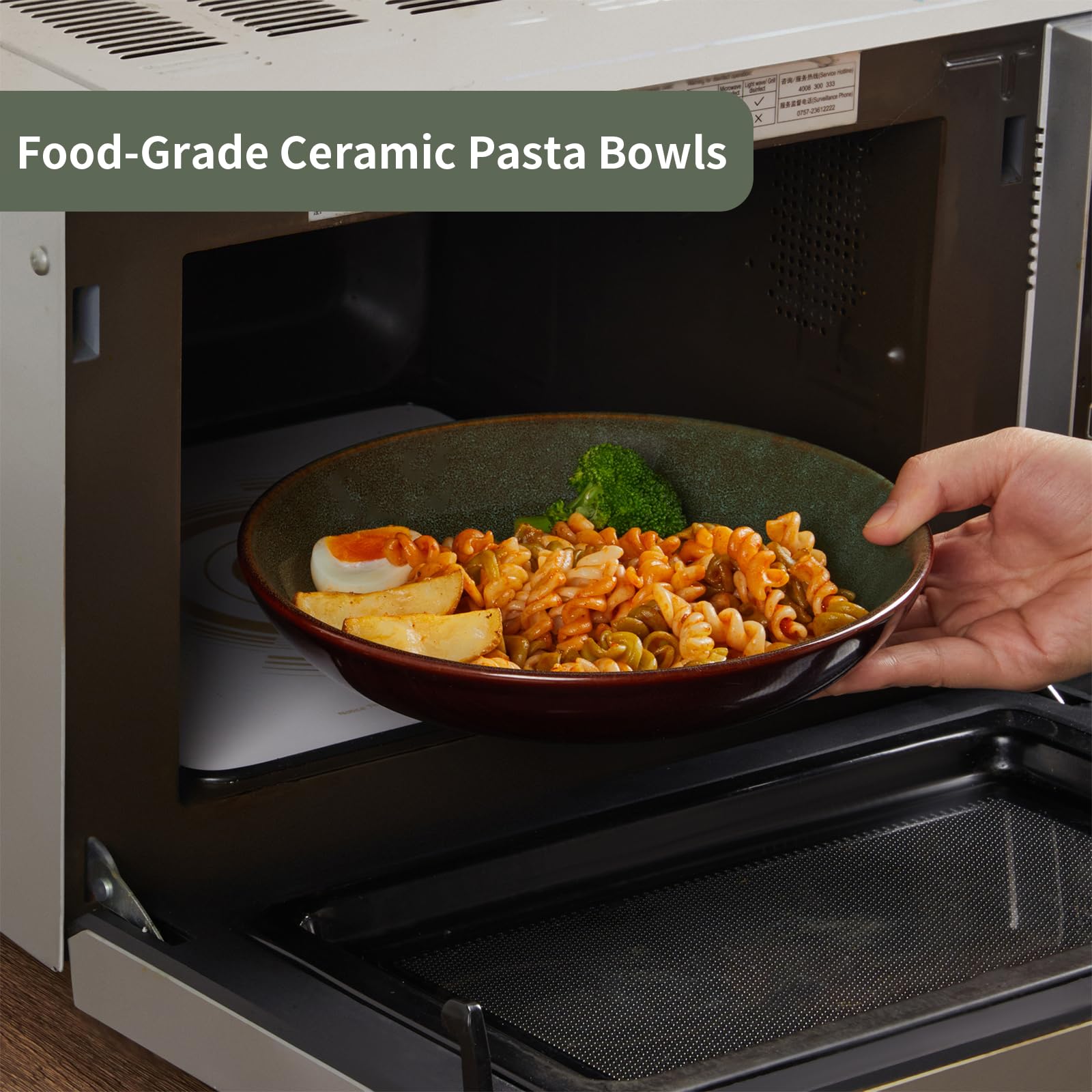 Pokini scratch-resistant glaze withstands daily use and utensils.