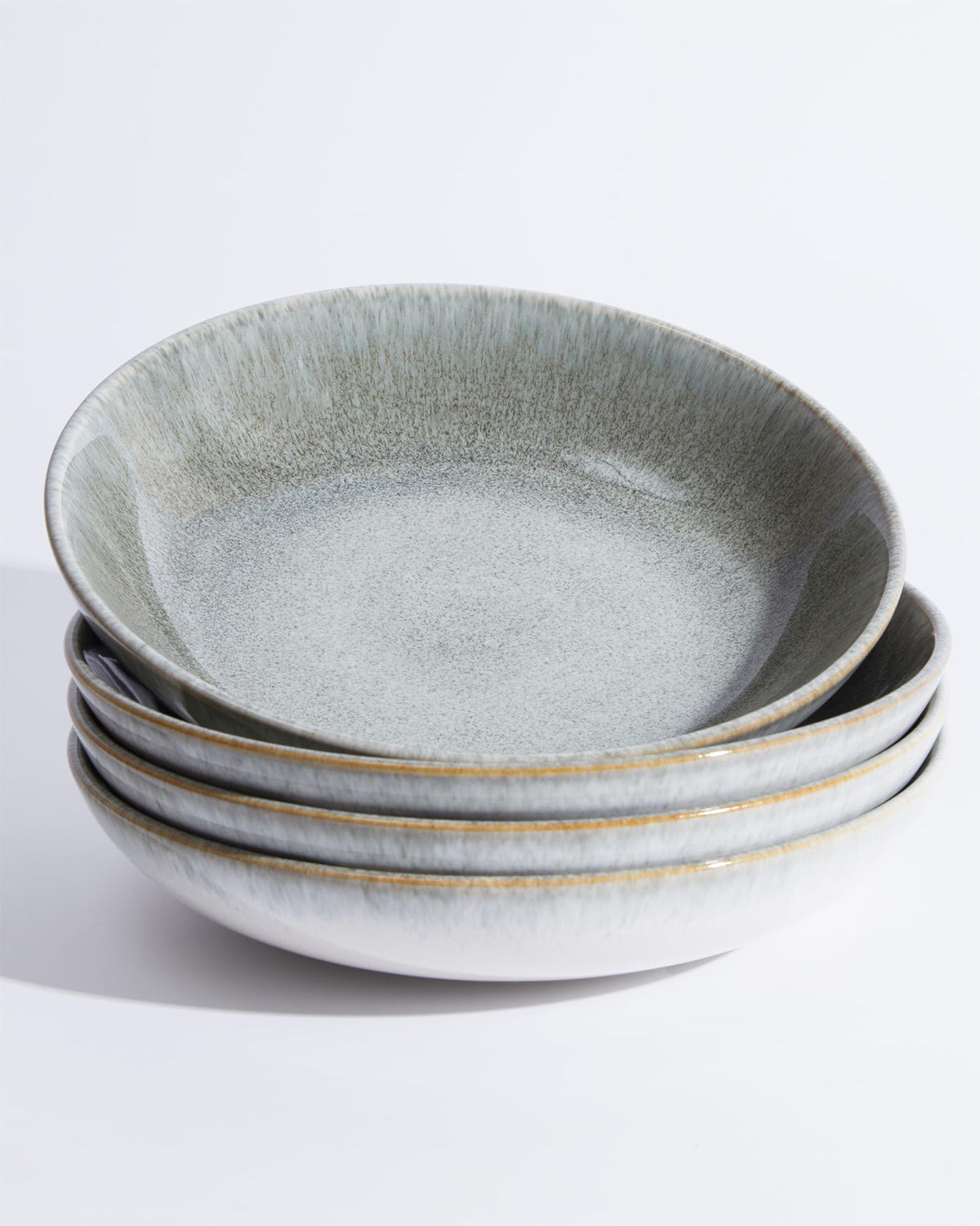 Pokini pasta bowls 4-piece set, front view, ideal for family meals and stylish table presentation.