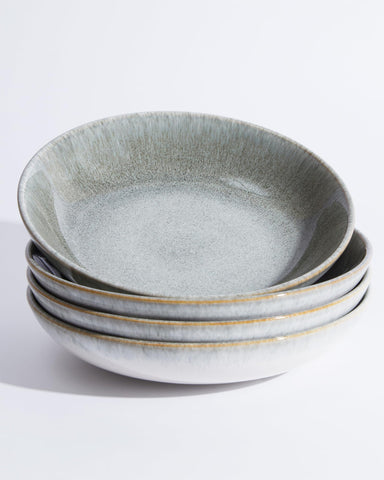 Pokini pasta bowls 4-piece set, front view, ideal for family meals and stylish table presentation.