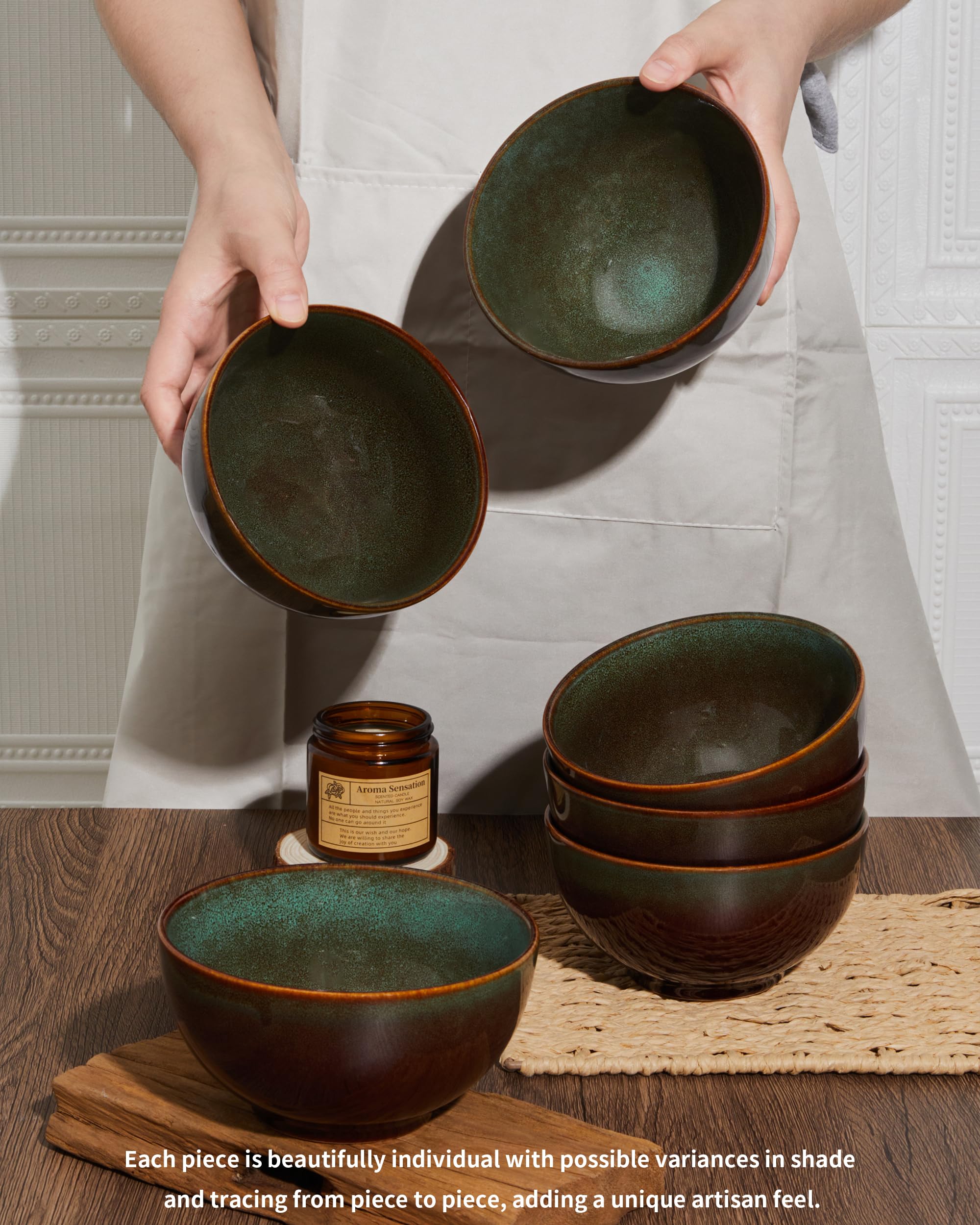 Pokini stoneware bowls six-pack in gift-ready packaging