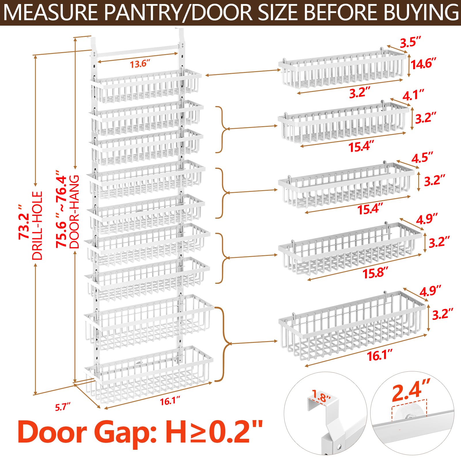POKIPO fit note highlighting cabinet depth and door gap considerations