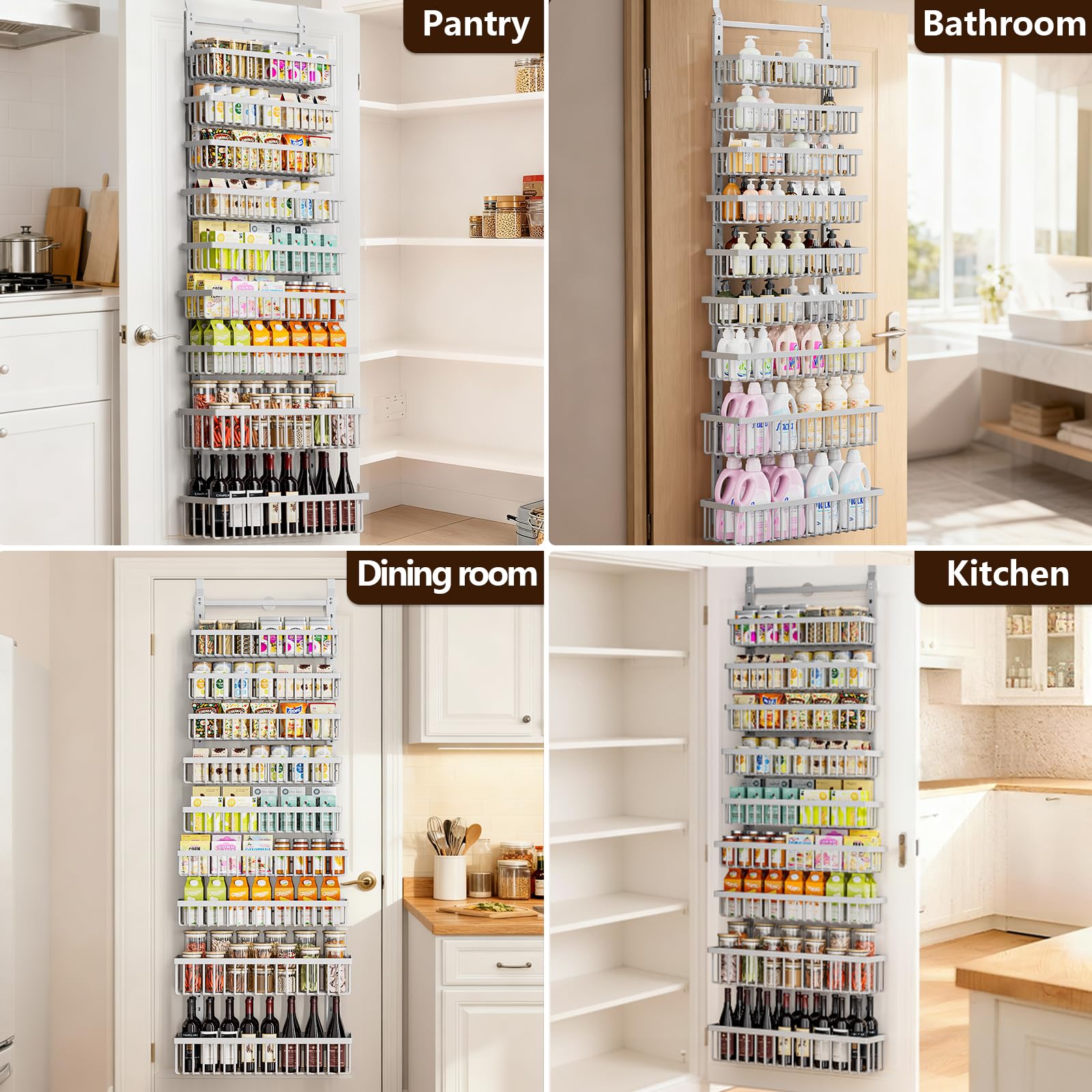 POKIPO versatile organizer used in kitchen closet and bathroom