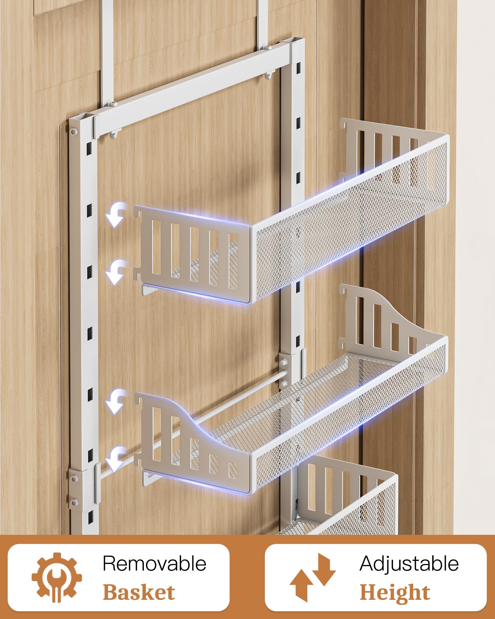 POKIPO nano adhesives secure hangers without damaging doors.