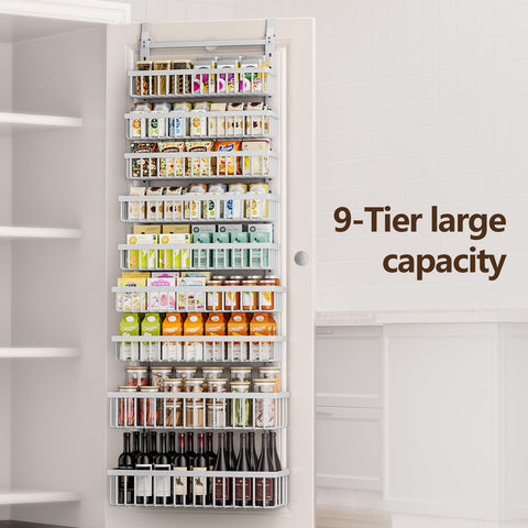 POKIPO spice rack mounted over the door designed for quick reach