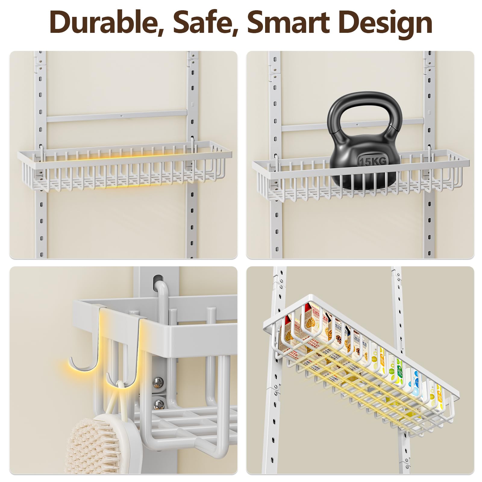 POKIPO sturdy load bearing rack supporting heavy items safely