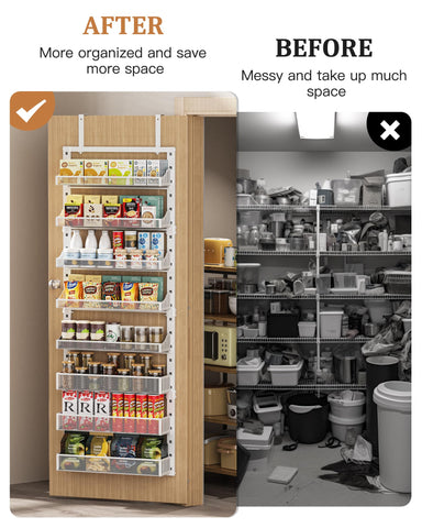 POKIPO tall basket shows 16.5-inch height for taller jars.