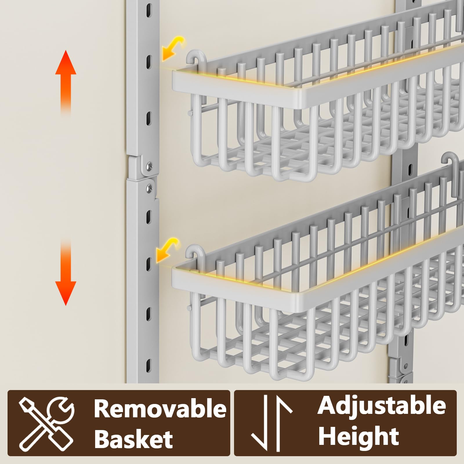 POKIPO two mounting options wall and door for versatile placement