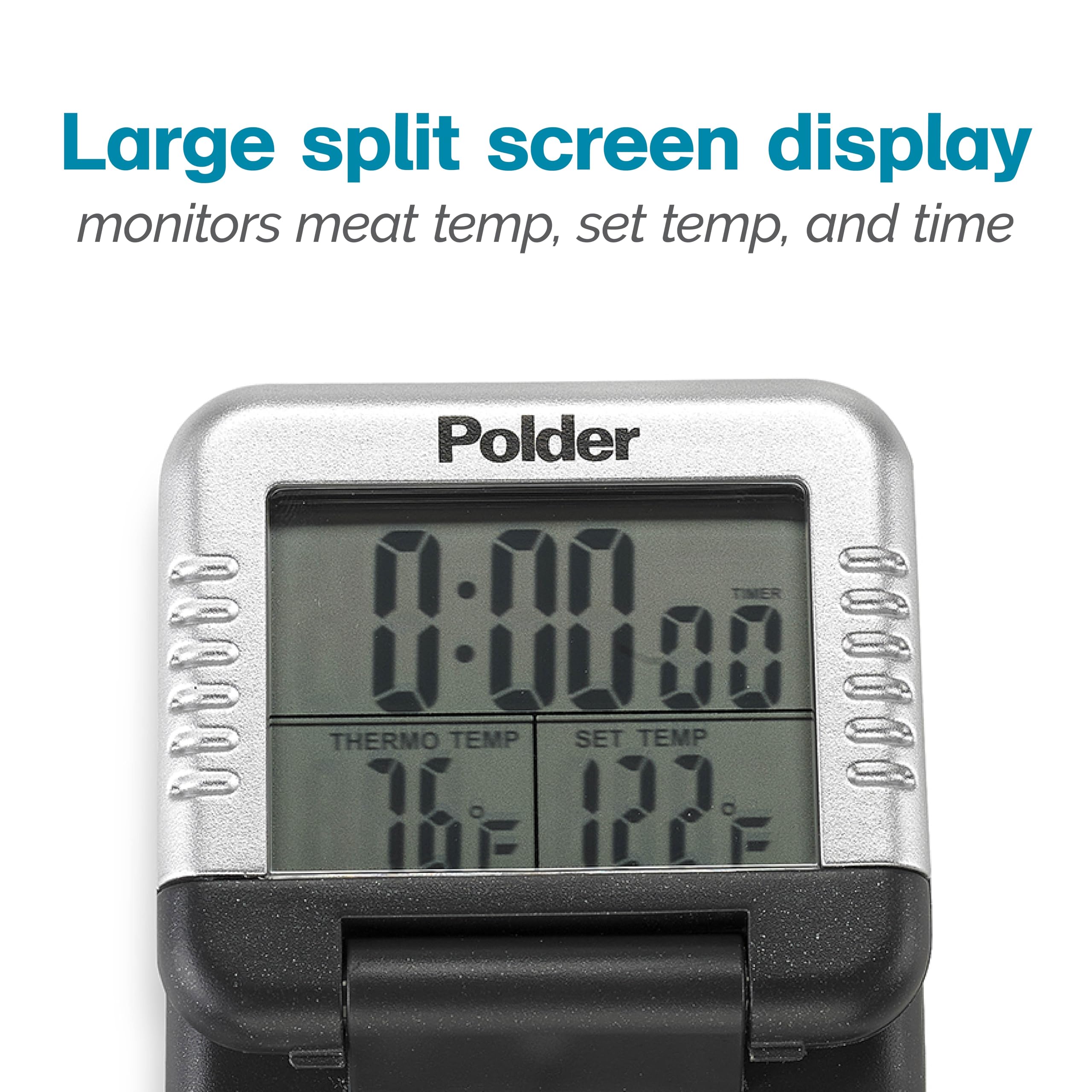 Memory function recalls last set temperature for efficient batch cooking.
