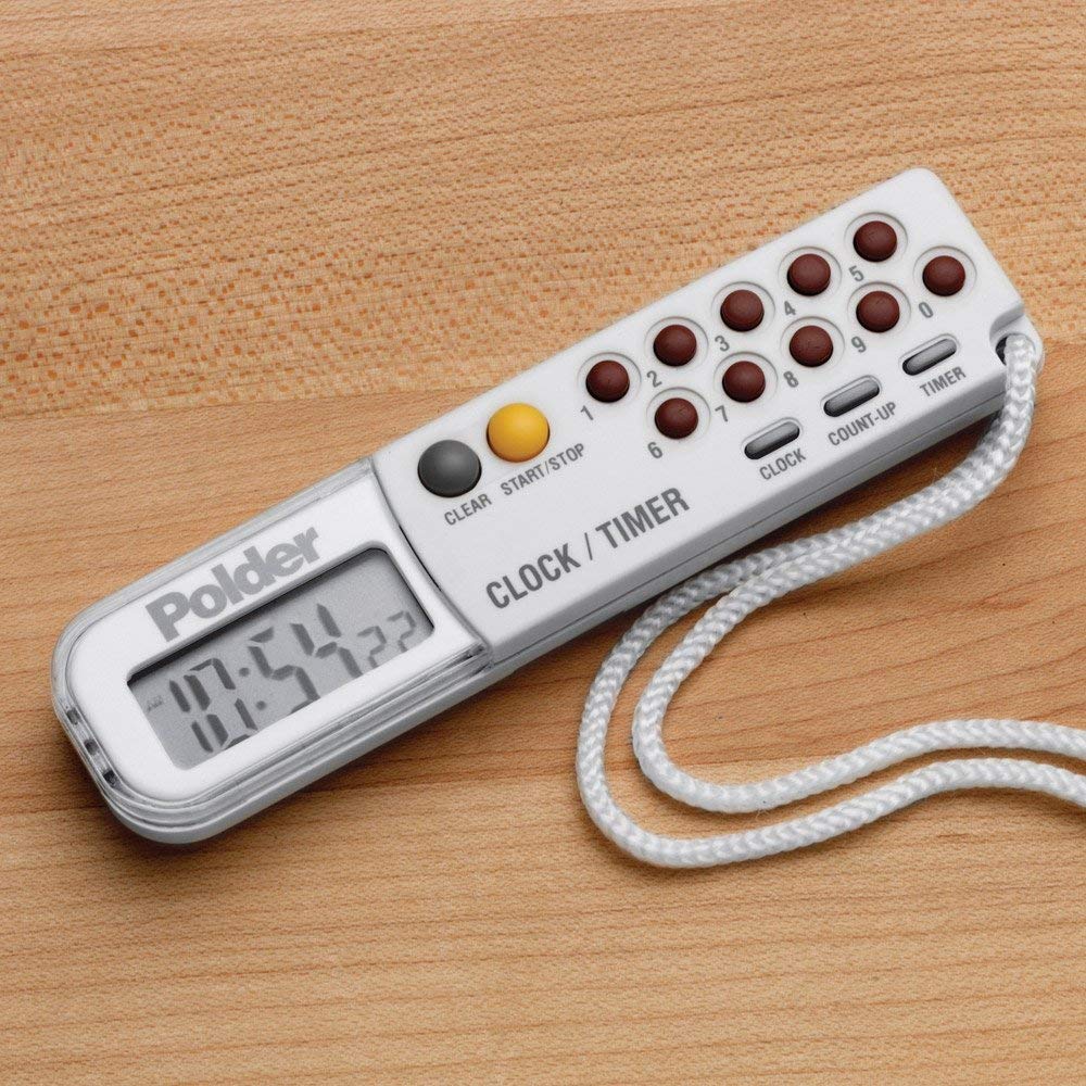 Polder Combination Clock in timer mode for precise countdowns during activities.