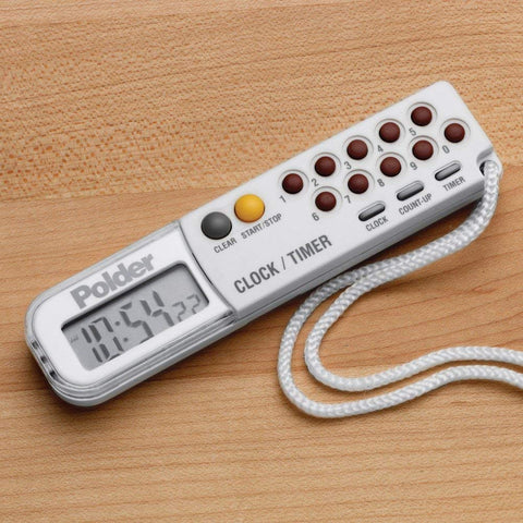 Polder Combination Clock in timer mode for precise countdowns during activities.