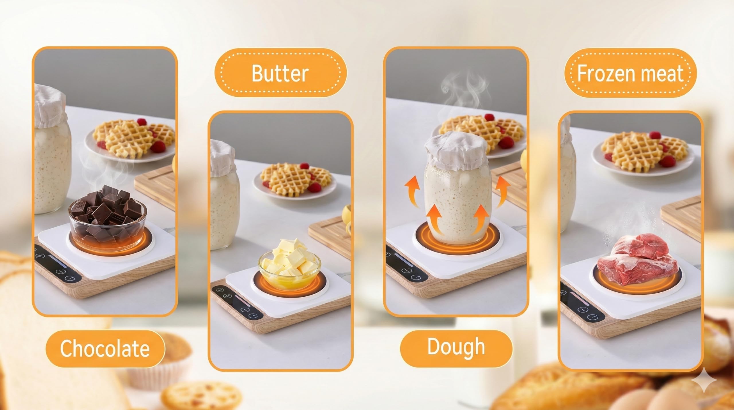 POLIBY sourdough-starter-warmer-mat white-finish complements modern kitchens.