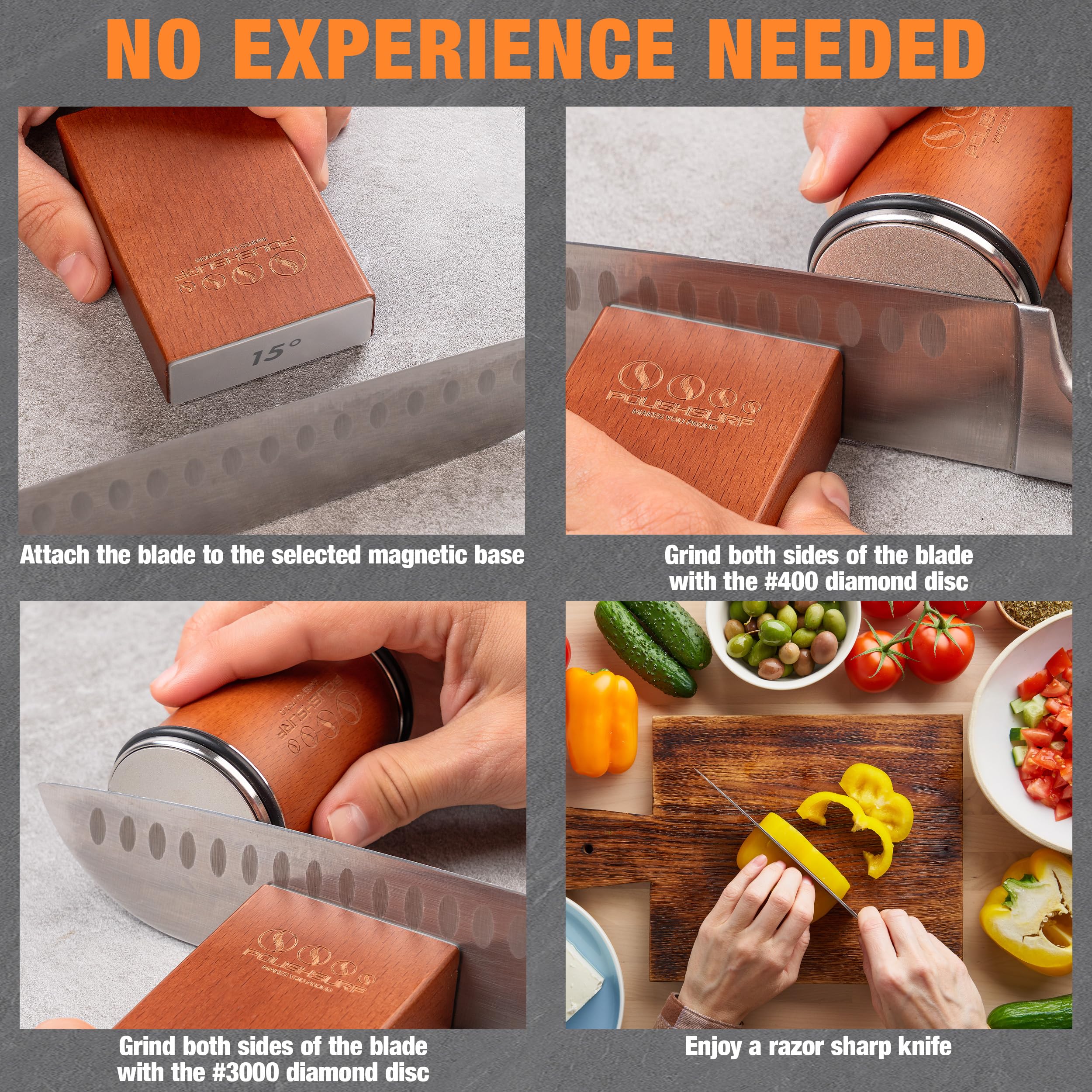 POLISHSURF sharpener used for kitchen and chef blades in daily use