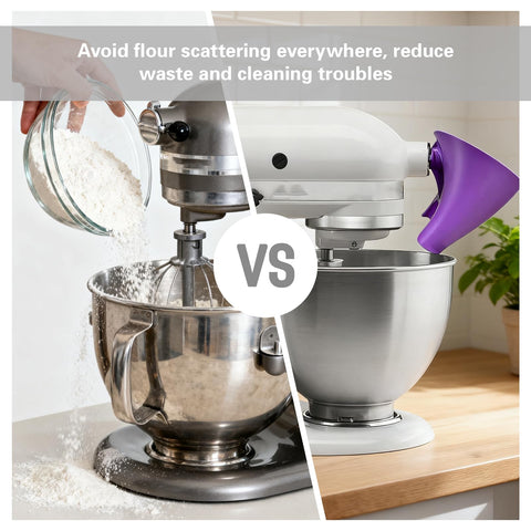 POMFAEE hands-free operation lets you multitask while ingredients pour into the bowl.