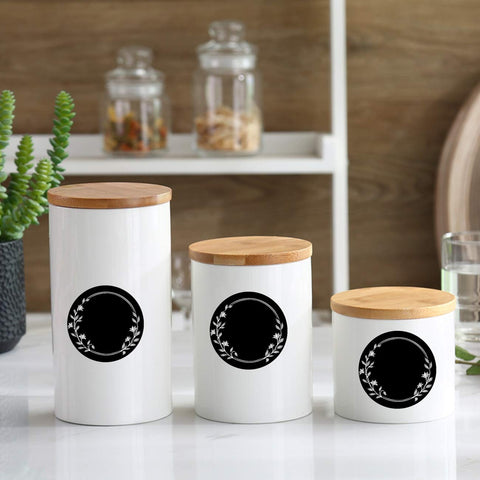 Pop Resin writable chalkboard labels work with chalk markers.