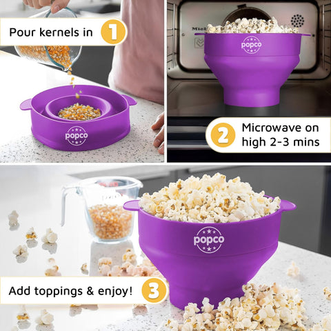 POPCO HotPop silicone surface resists stains for fast cleaning after snacks