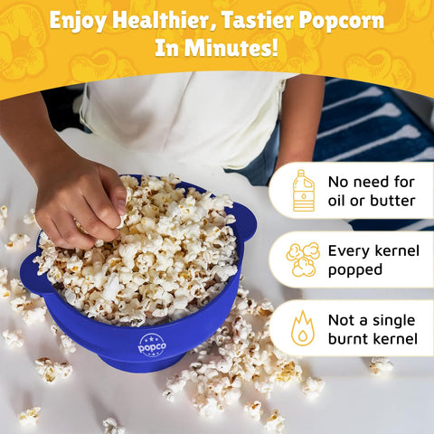POPCO popper shows 15-cup capacity for family sharing