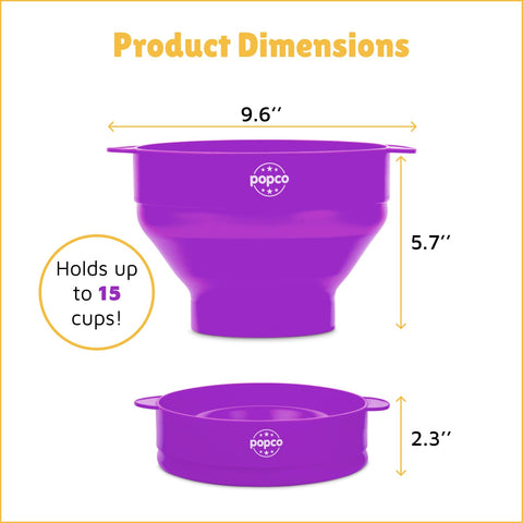 POPCO dishwasher-safe popcorn popper makes cleanup quick after a quick snack.