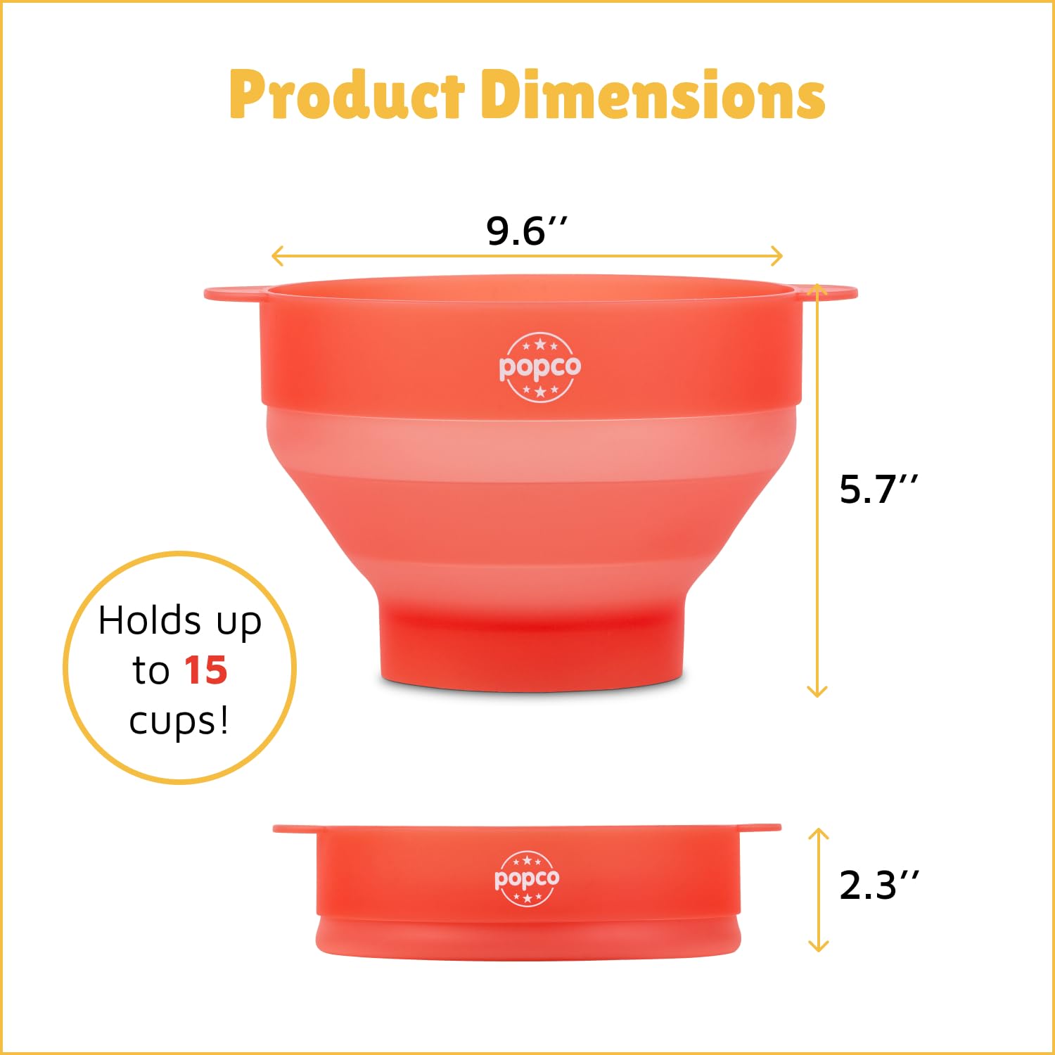 POPCO microwave popper features heat-resistant silicone for safe use
