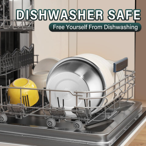 POPGRADE compact 2-quart set fits small kitchens and dishwashers.