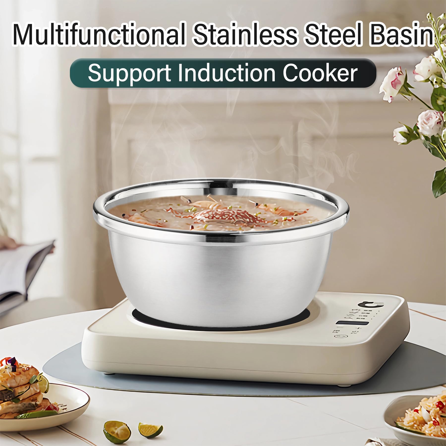POPGRADE induction-friendly bowl suitable for versatile cooking tasks.