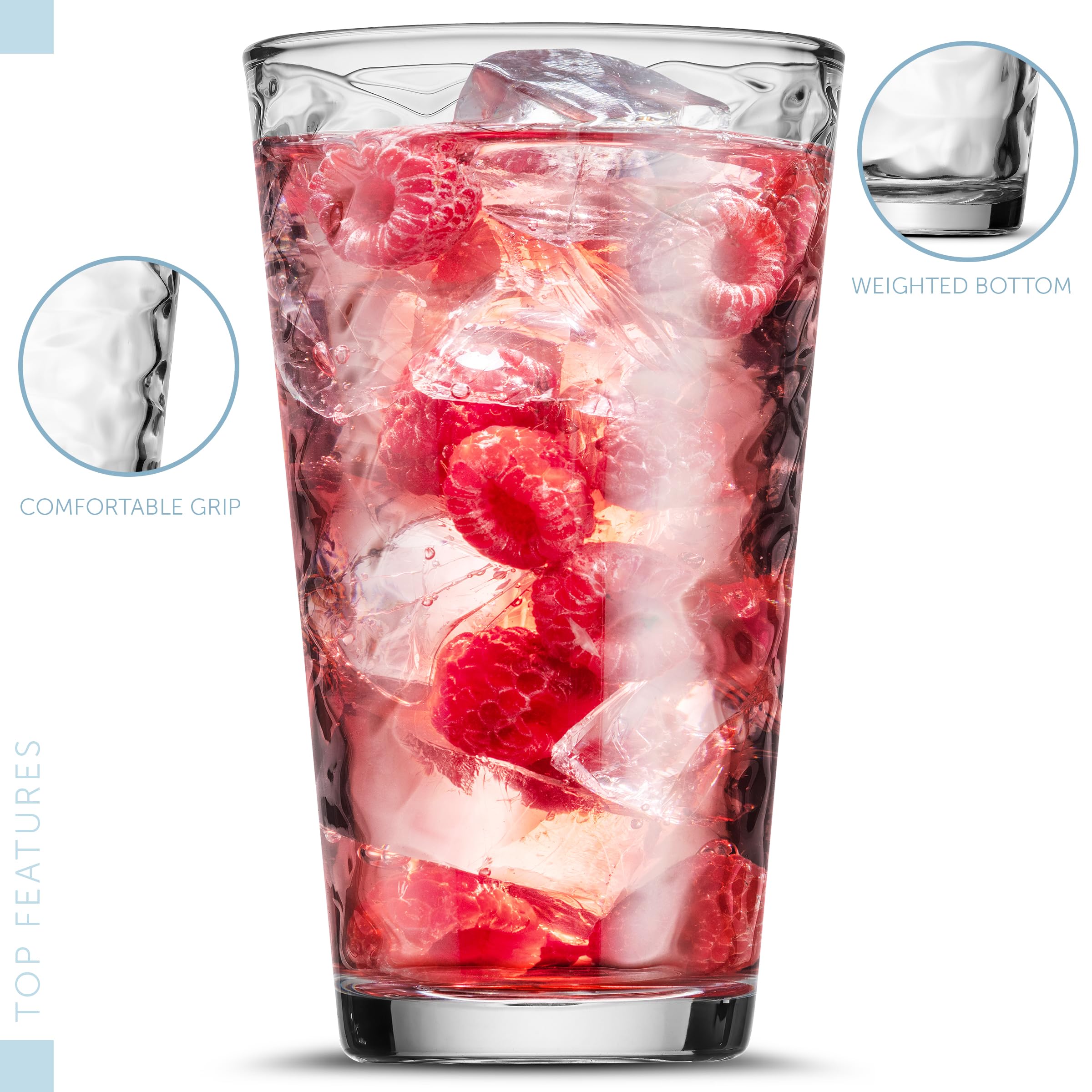 POPLASS Biscayne juice 7 oz glass great for morning beverages