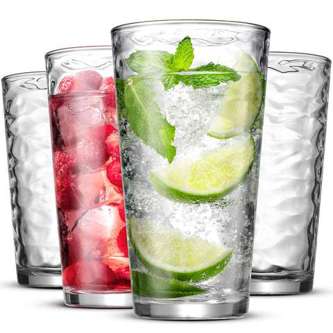 POPLASS Biscayne stacked glassware for space-saving storage