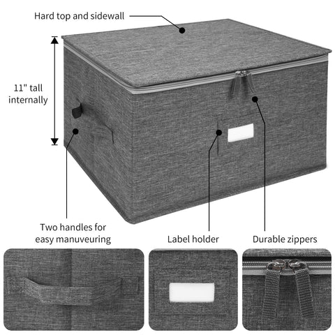 Popoly dustproof lid closes securely to shield glassware from dust.