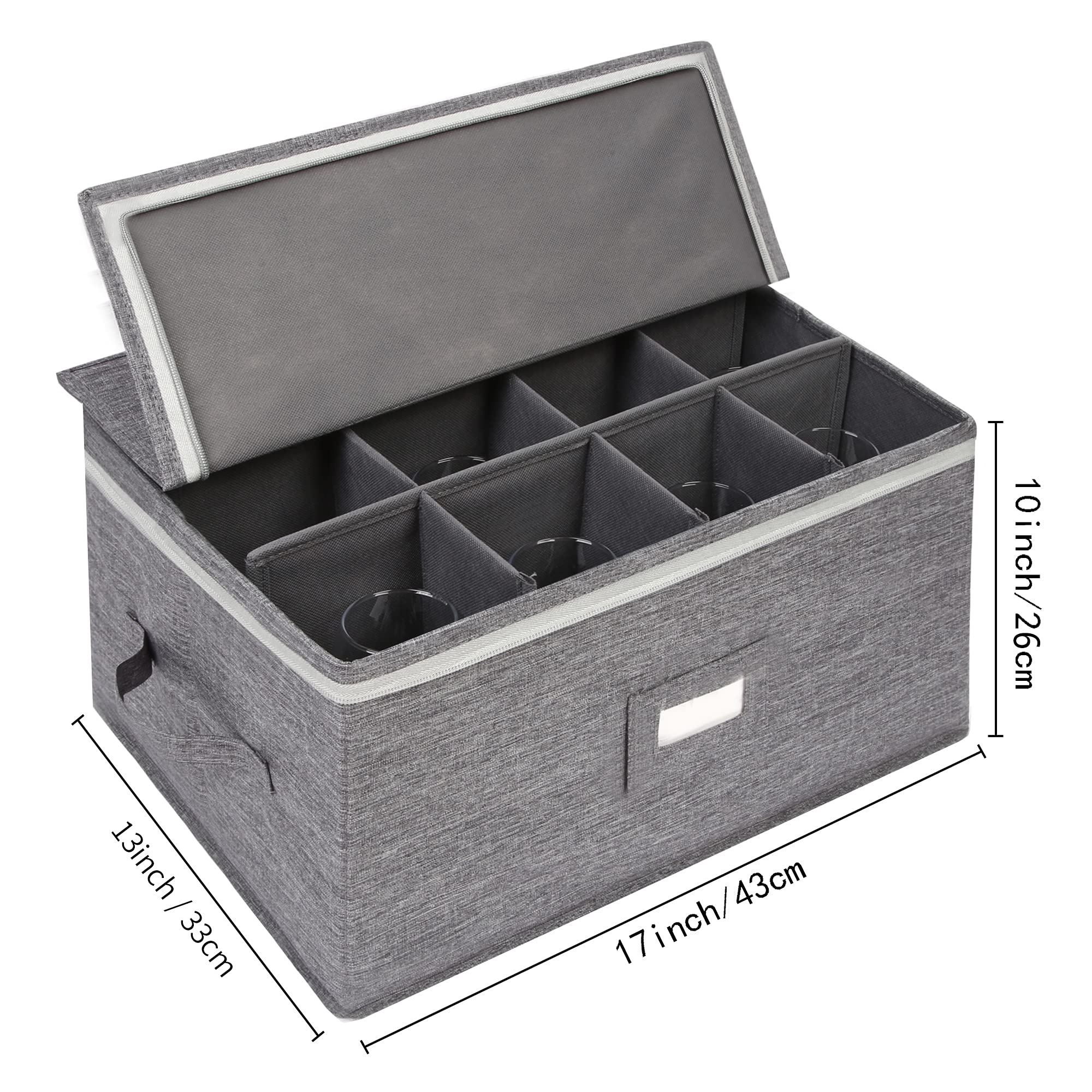 Popoly dustproof lid keeps delicate glassware free from dust.