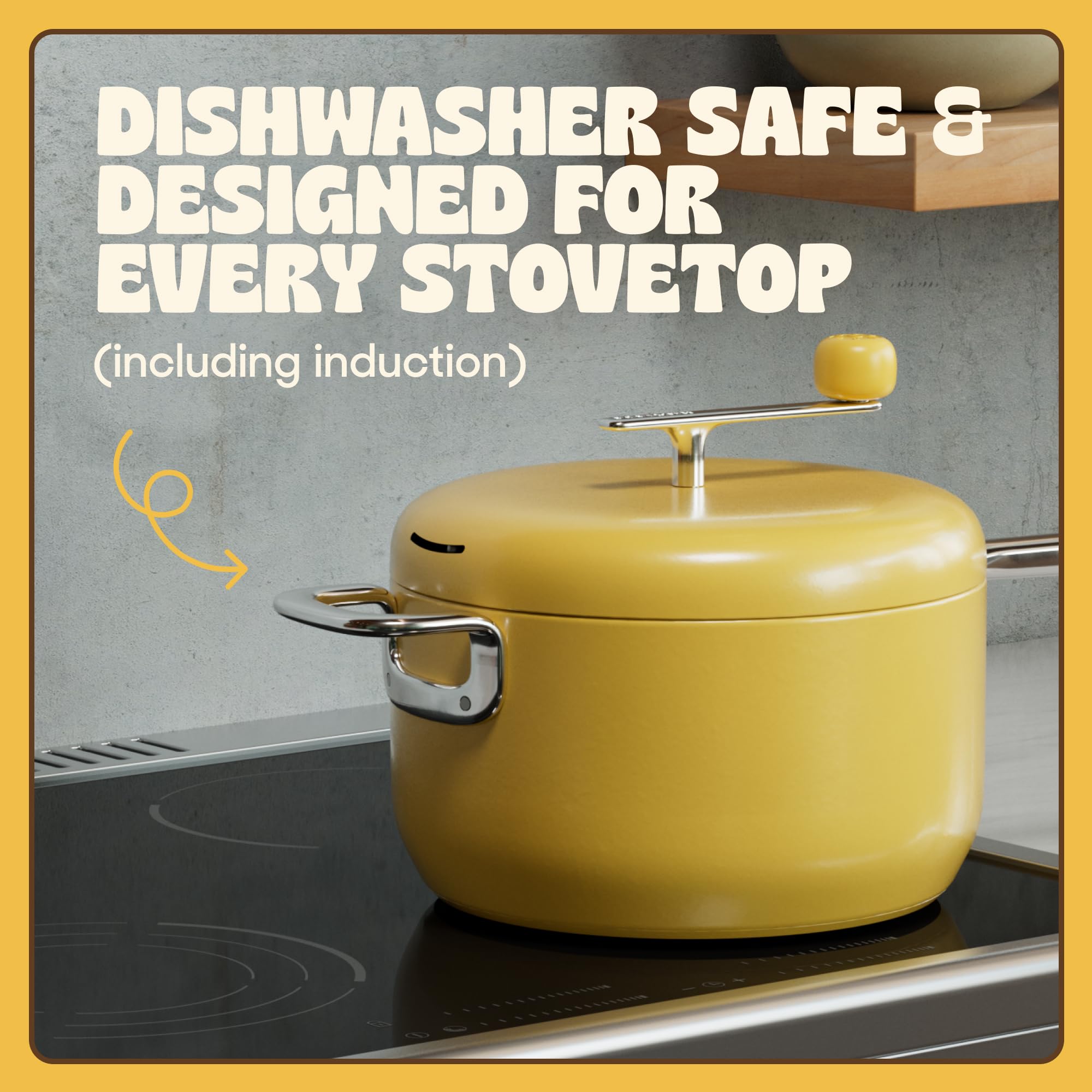 POPSMITH kitchen display with a creamy finish fits any decor.