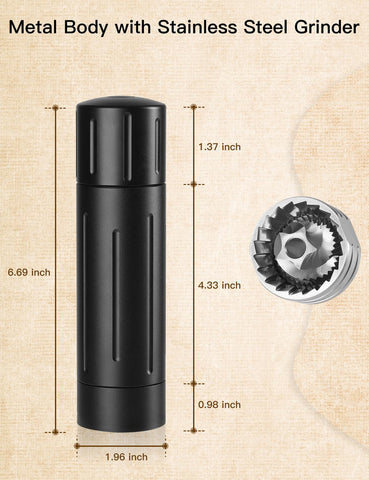 POPWOODS Pepper Grinder shows precision grinding core for consistent outputs.