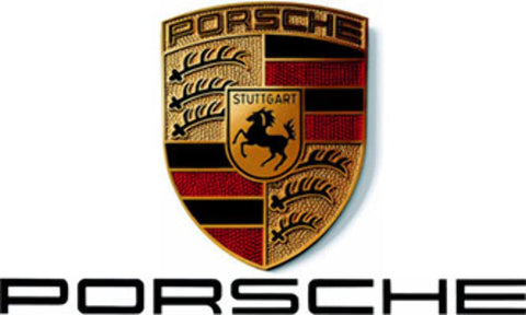 Porsche Crest porcelain mug side view, showing sleek white finish and durable glaze for everyday use.