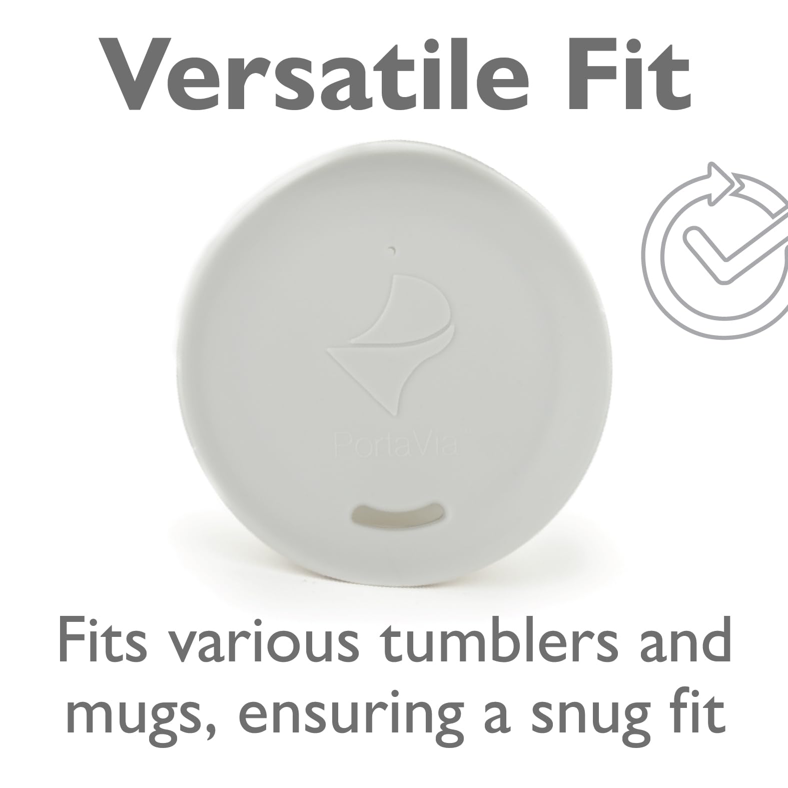 Porta Via lid fits popular brands for versatile use.