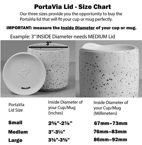 Dishwasher-safe Porta Via lid ready for easy cleaning.