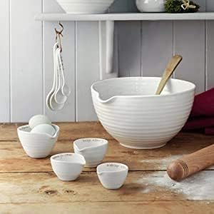 Portmeirion Sophie Conran measuring cups dishwasher safe for easy cleaning.