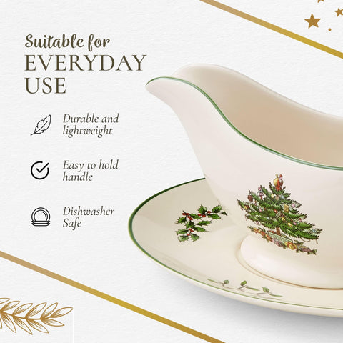Portmeirion Spode Christmas Tree table setting for holiday dining