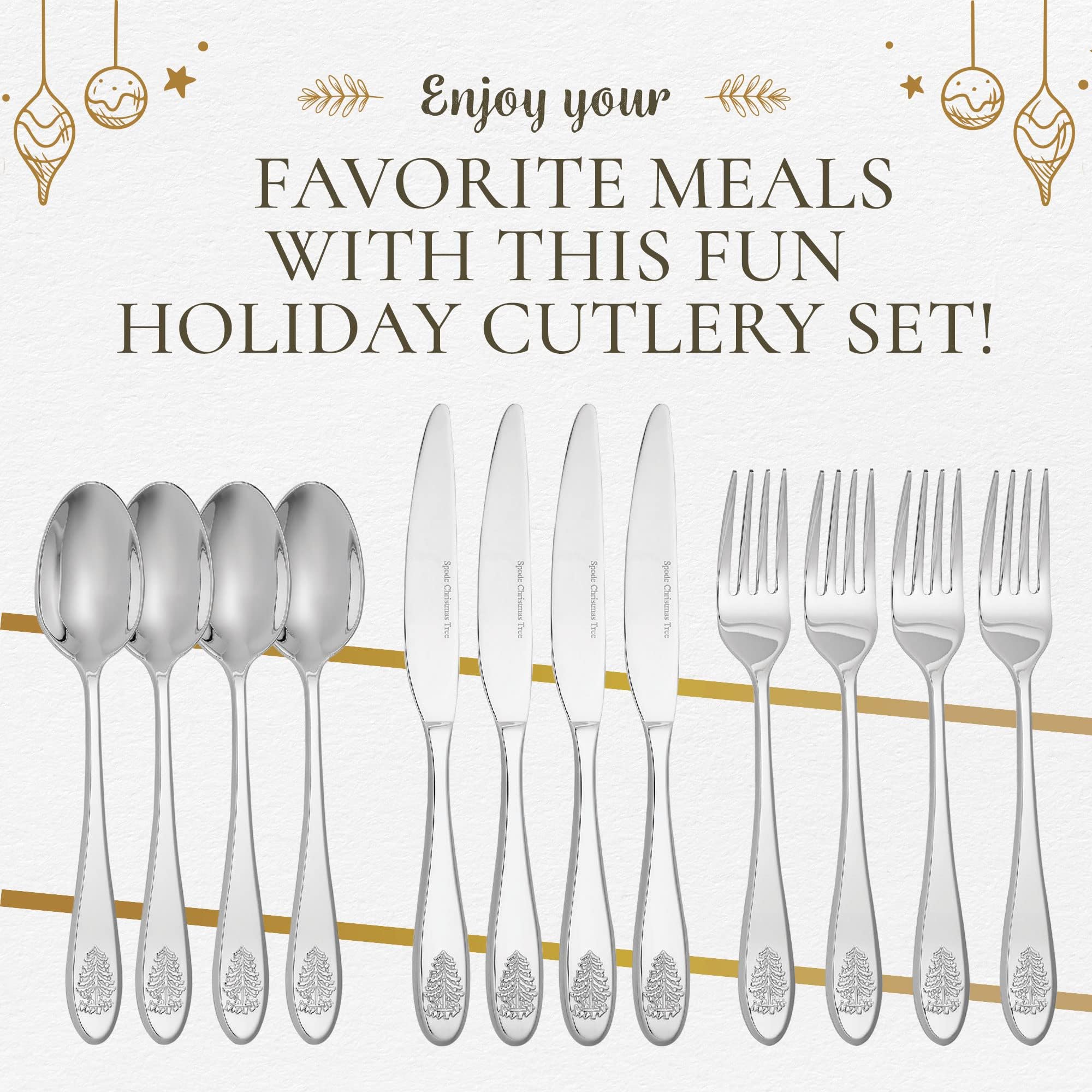 Portmeirion Spode dinner forks and knives for formal holiday meals