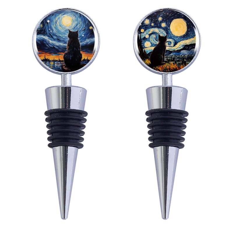 Poseidon Protect starry-cat wine stopper preserves flavor and aroma for celebrations.