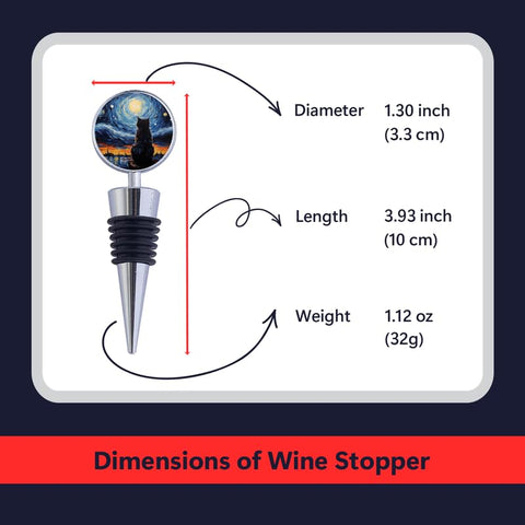Poseidon Protect starry-cat stopper keeps champagne bubbles fresh during gatherings.