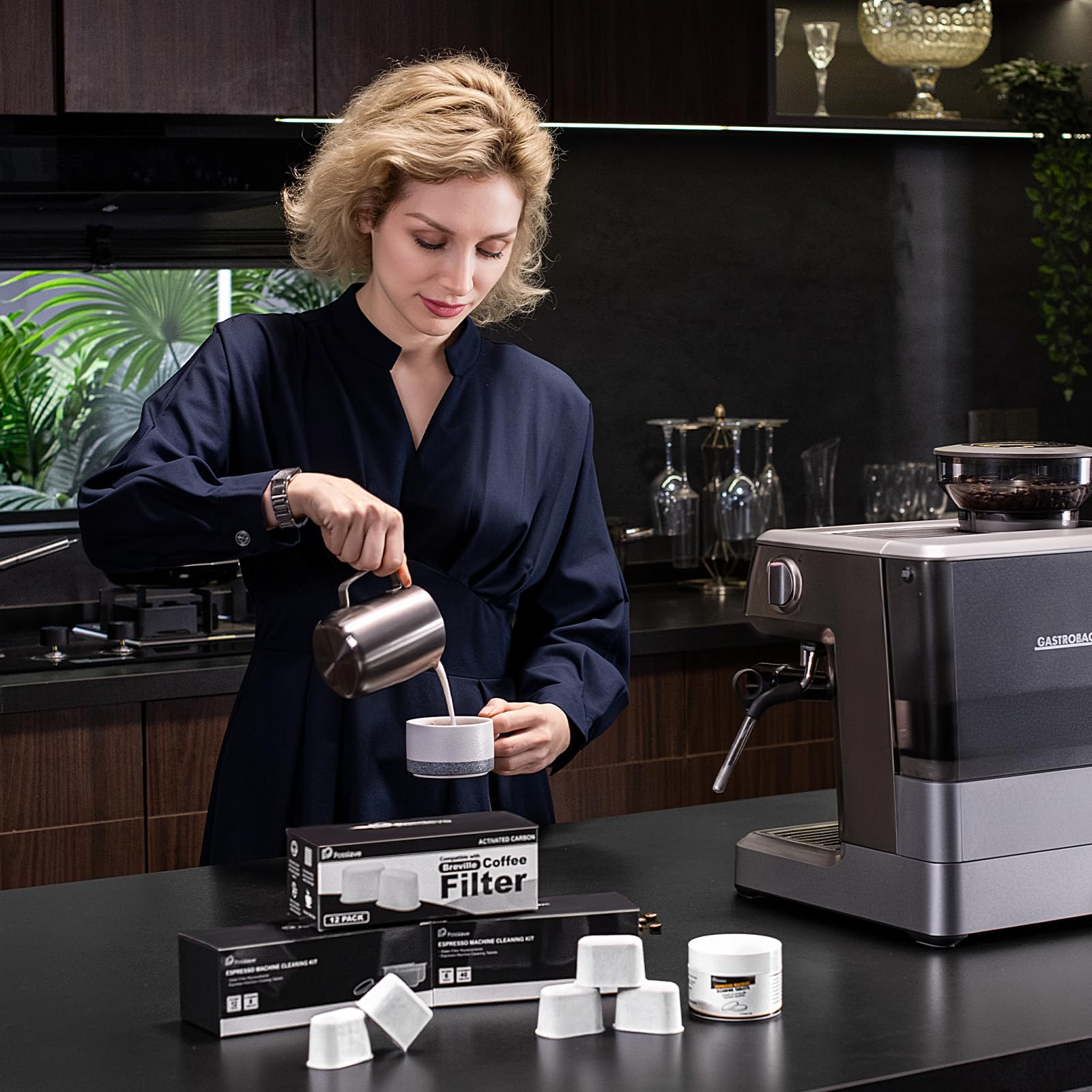 Possiave filter use improves aroma and coffee consistency.