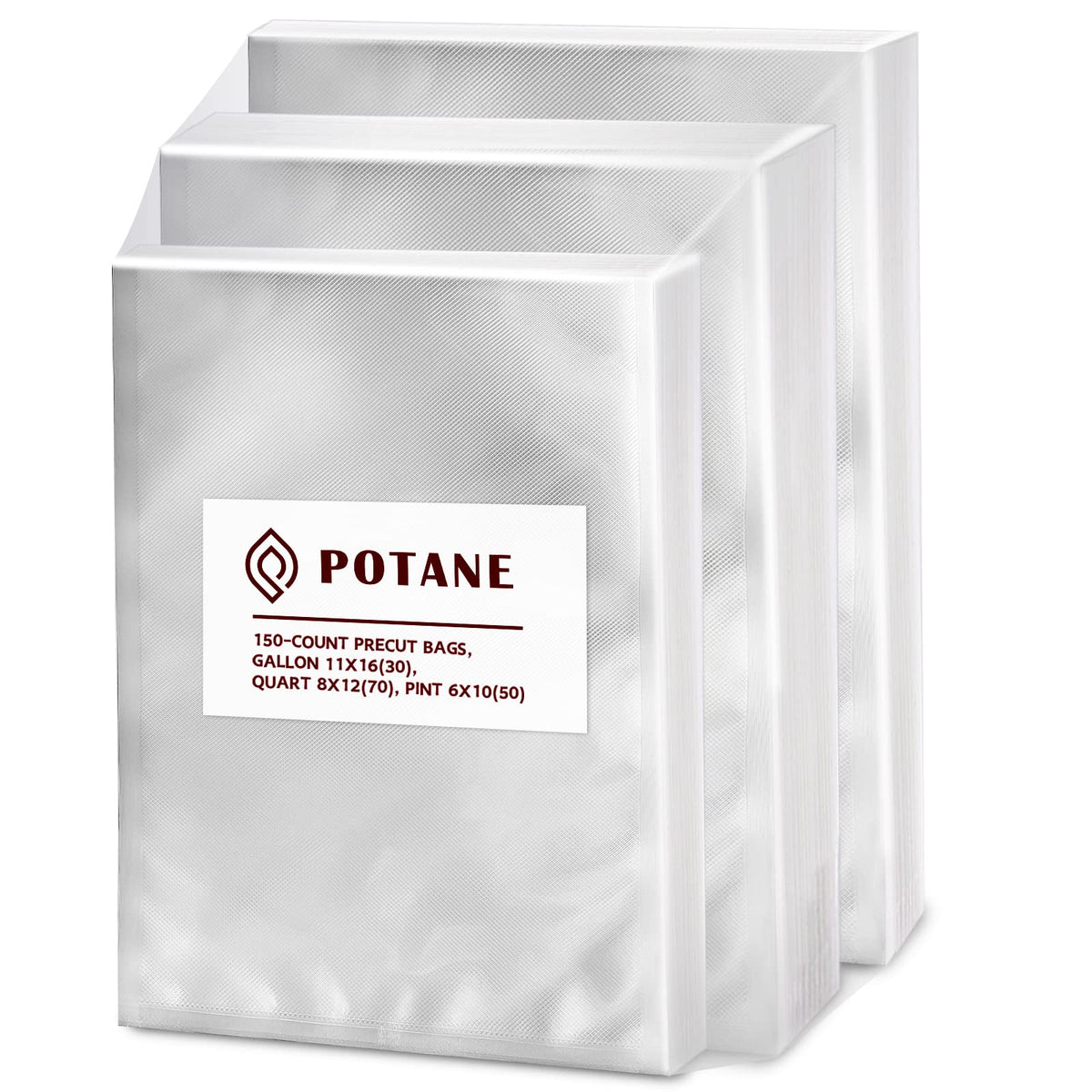 Potane vacuum bags 11x16 gallon size ready for bulk meals and sous vide prep