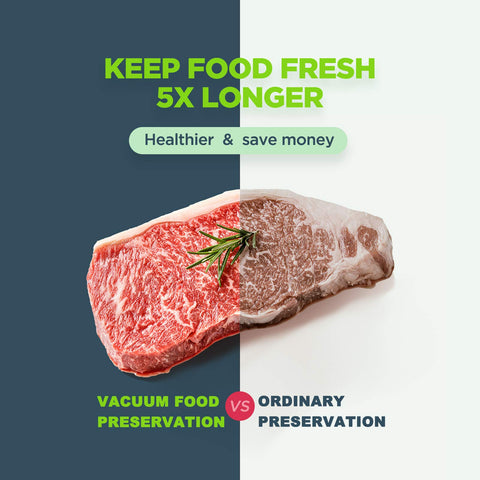Potane sealing fresh vegetables to extend shelf life with 8-in-1 presets.