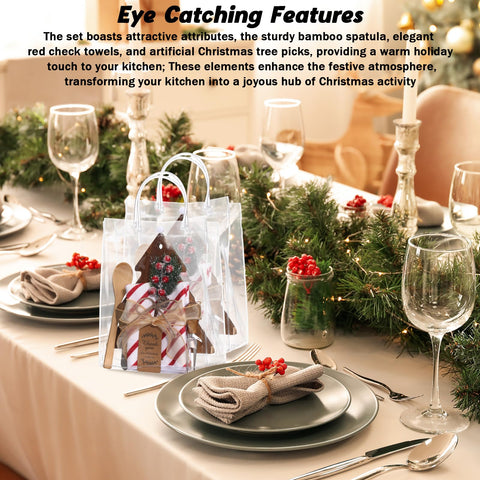 Potchen artificial pine branch adds festive table decor