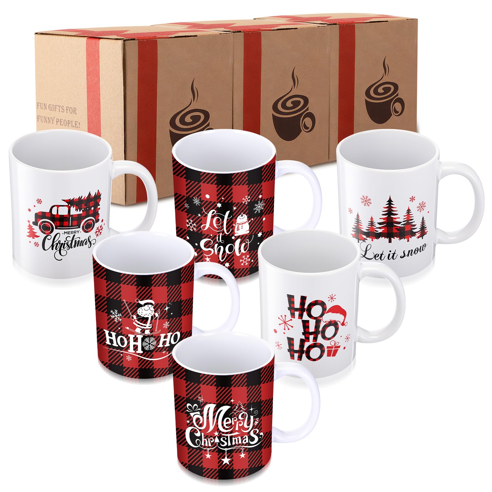 Potchen Christmas mug Let It Snow design for cozy winter mornings.