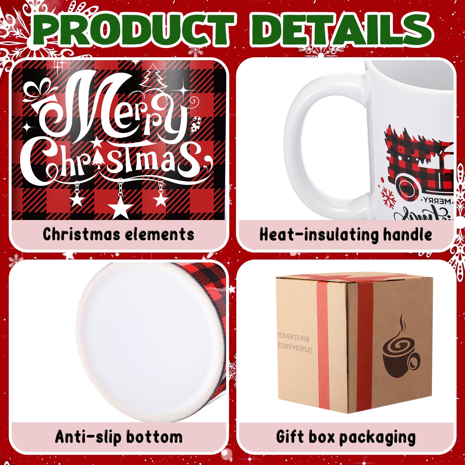 Potchen Christmas mug Santa Claus design perfect for gift exchanges.