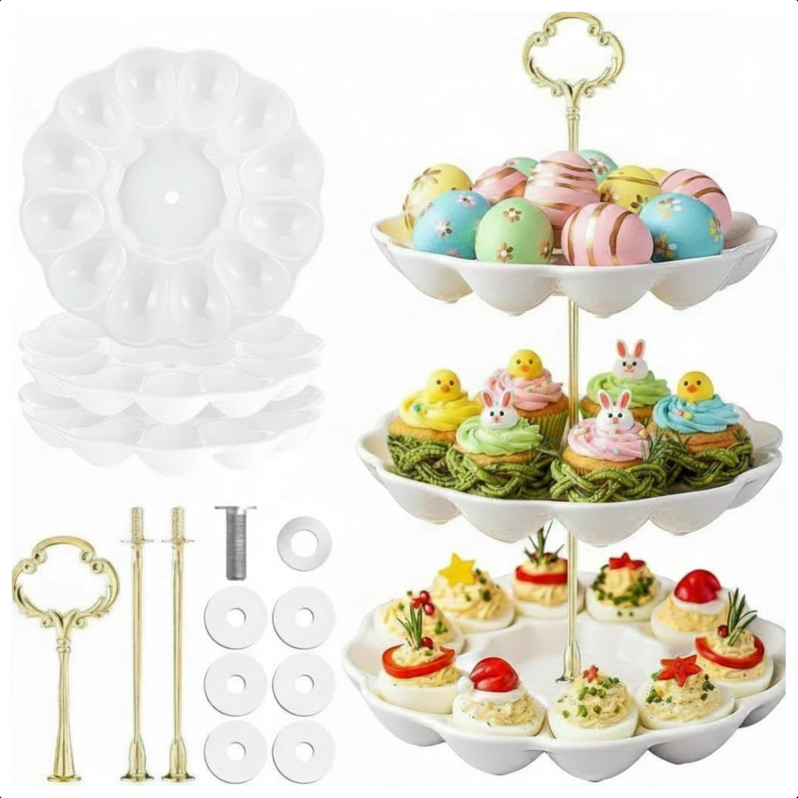 Potchen 36-slot tray keeps deviled eggs secure at gatherings
